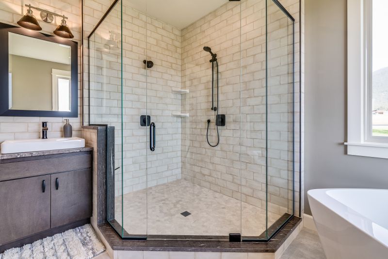 Corner Walk-in Shower with Glass Door